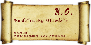 Muránszky Olivér névjegykártya