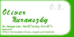 oliver muranszky business card